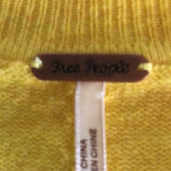 Free People Yellow Cardigan Size S - Picture 3 of 9